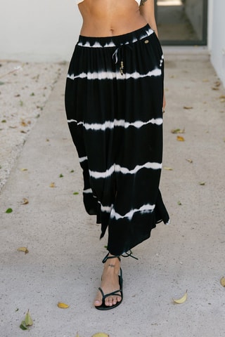 Saia comprida tie and dye - Preto
