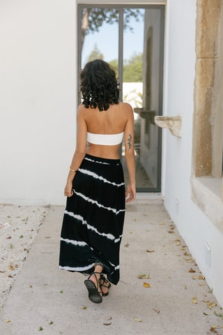 Saia comprida tie and dye - Preto