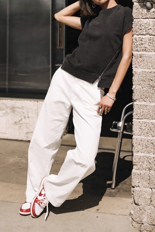 Pantalon wide legs - Blanc
