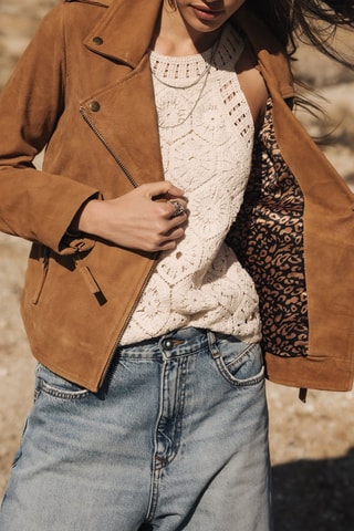 Veste en nubuck - Marron