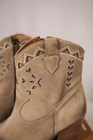 Bottines en nubuck - Beige