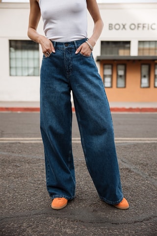 Calças de ganga wide legs - Azul