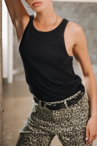 Camisola de alças - Preto