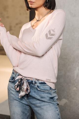 Pull en laine et cachemire - Rose