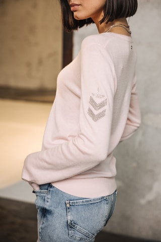 Pull en laine et cachemire - Rose