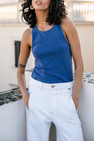 Camisola de alças - Azul