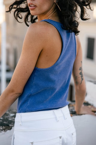 Camisola de alças - Azul