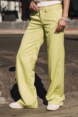 Pantalon wide legs - Vert clair