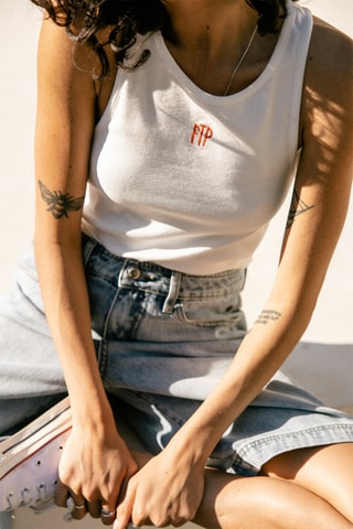 Camisola de alças - Branco