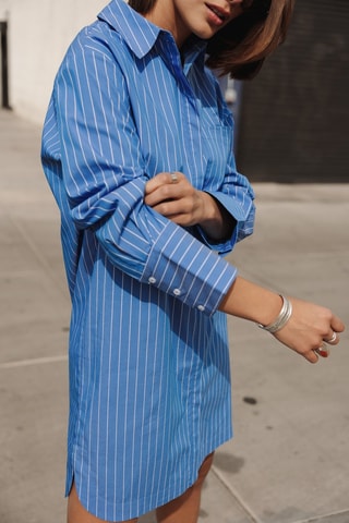 Vestido-camisa - Azul-claro