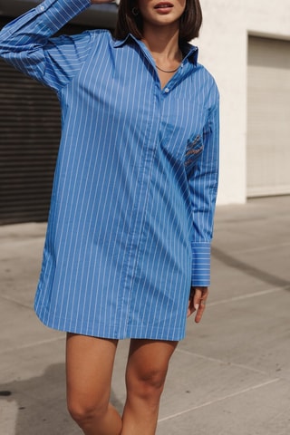 Vestido-camisa - Azul-claro