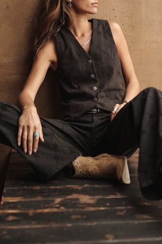 Pantalon wide legs - Noir