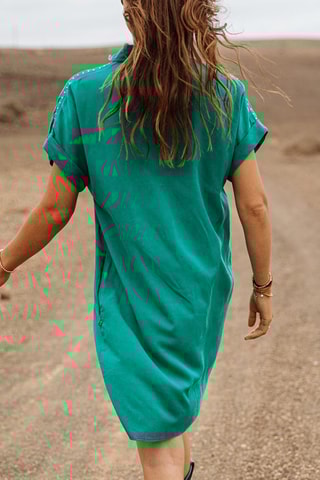 Vestido-camisa - Verde