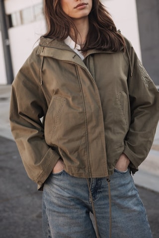 Veste à capuche - Kaki