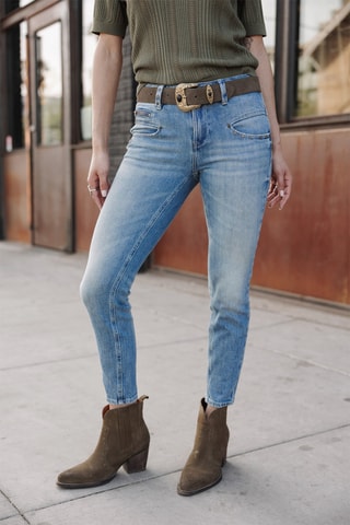 Jean 7/8 taille haute - Bleu clair