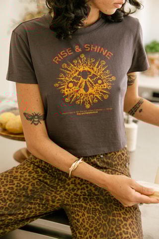 T-shirt cropped - Anthracite