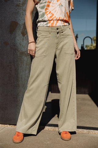 Pantalon wide legs - Beige
