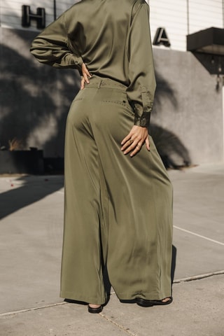 Pantalon palazzo - Kaki