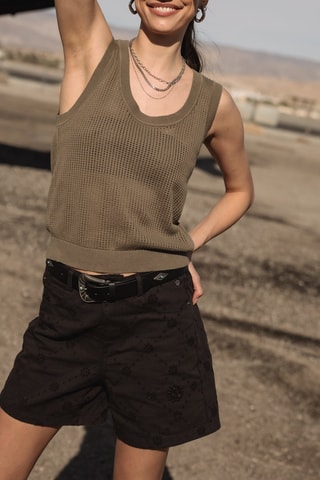Camisola de alças - Caqui