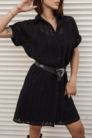 Vestido-camisa - Preto