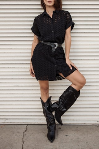 Vestido-camisa - Preto