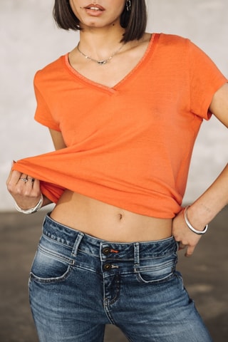 T-shirt en lin - Corail
