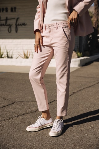 Pantalon cigarette 7/8 - Rose