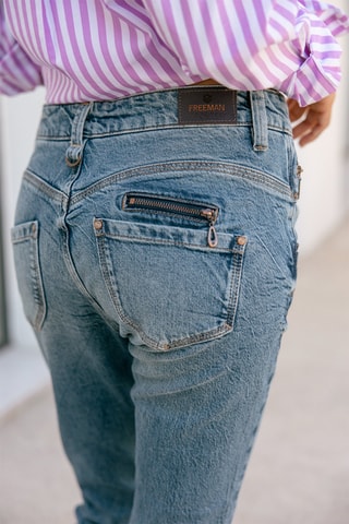 Jean 7/8 taille haute - Bleu clair