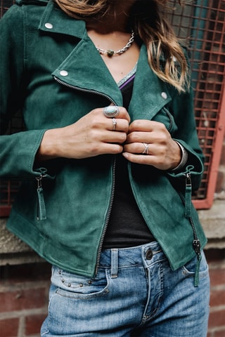 Veste en nubuck - Vert