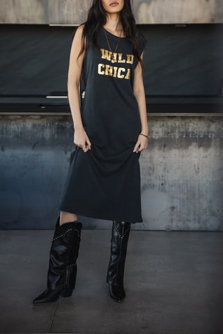 Vestido midi - Preto