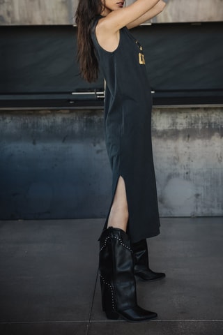 Vestido midi - Preto