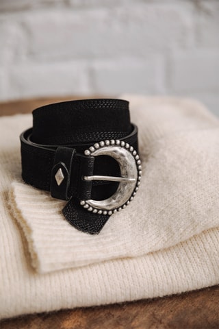 Cinto em nobuck - Preto