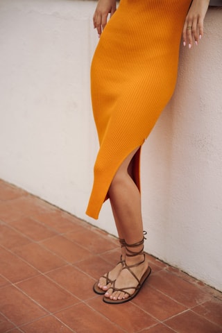Vestido justo - Laranja