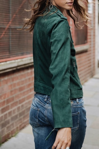 Veste en nubuck - Vert foncé