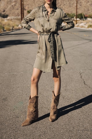 Vestido-camisa - Caqui