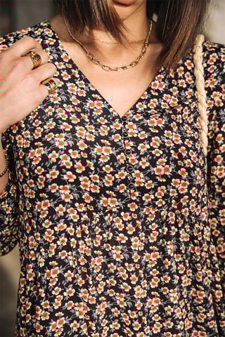 Vestido direito - Preto