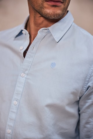 Camisa em linho - Azul-claro