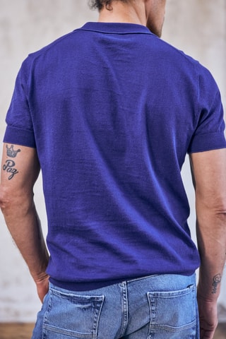 Polo em linho - Azul