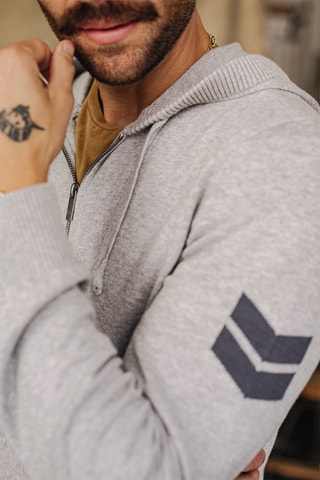 Sweat com capuz - Cinzento-claro mesclado