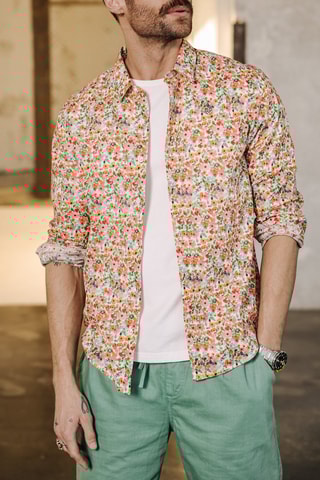Camisa - Laranja e verde
