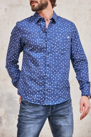 Camisa em linho - Azul-real