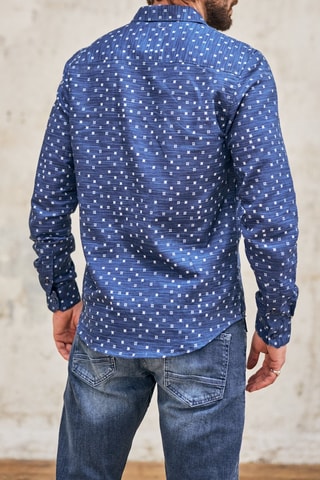 Camisa em linho - Azul-real