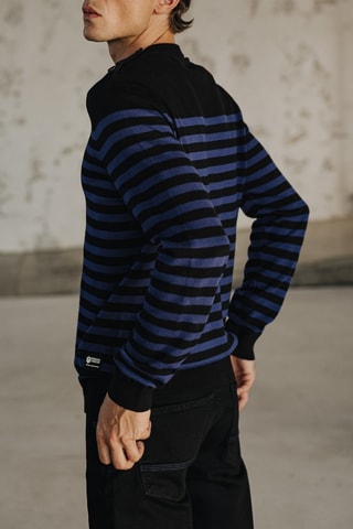 Camisola - Preto e azul-cobalto