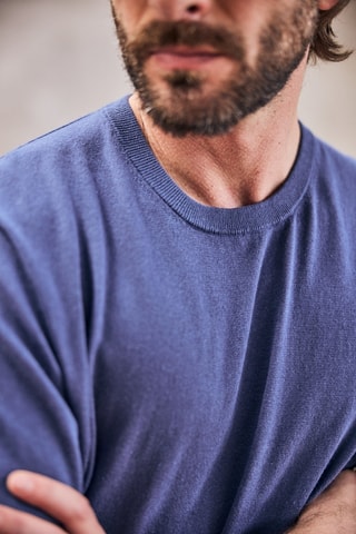 Camisola em linho - Azul