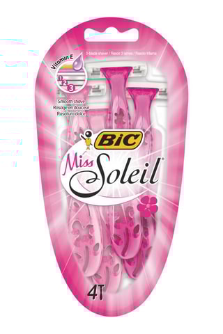 4 rasoirs jetables pour femme Miss Soleil - 3 lames