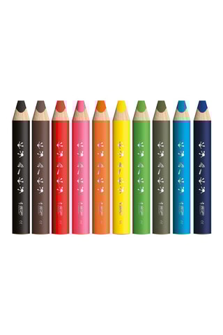 10 crayons de couleur multi-surfaces avec mines XXL