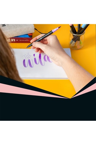 BIC Intensity Dual Tip Stylos Feutres de Coloriage Pastel à Double Pointe Pinceau Flexible et Fine (0,7 mm) - Couleurs Assorties, Pack de 6