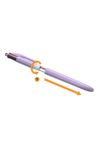 3 stylos-bille 4 couleurs pastel - 4 encres