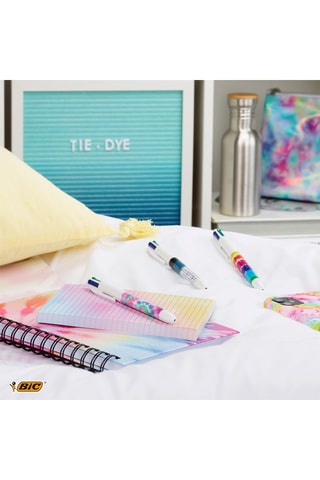 3 stylos-bille 4 couleurs Tie & Dye - 4 encres
