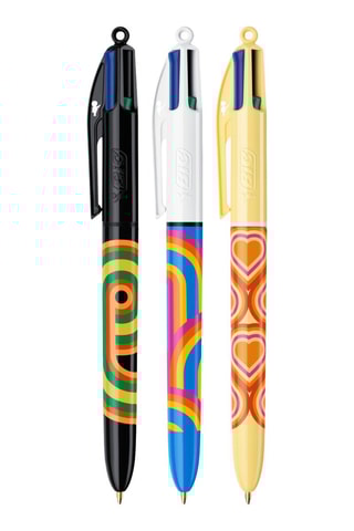 3 stylos-bille Retro Lines - 4 encres